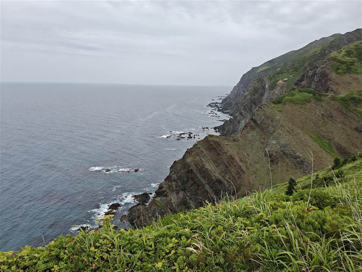 断崖が続く礼文島の西海岸