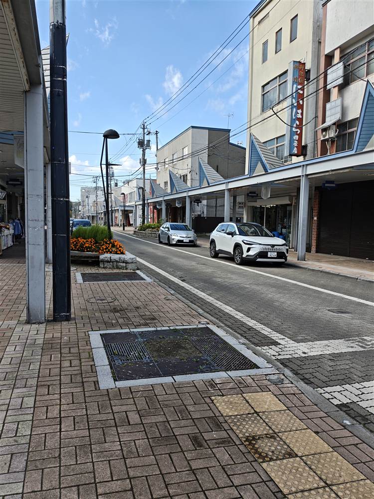 網走の商店街の通り